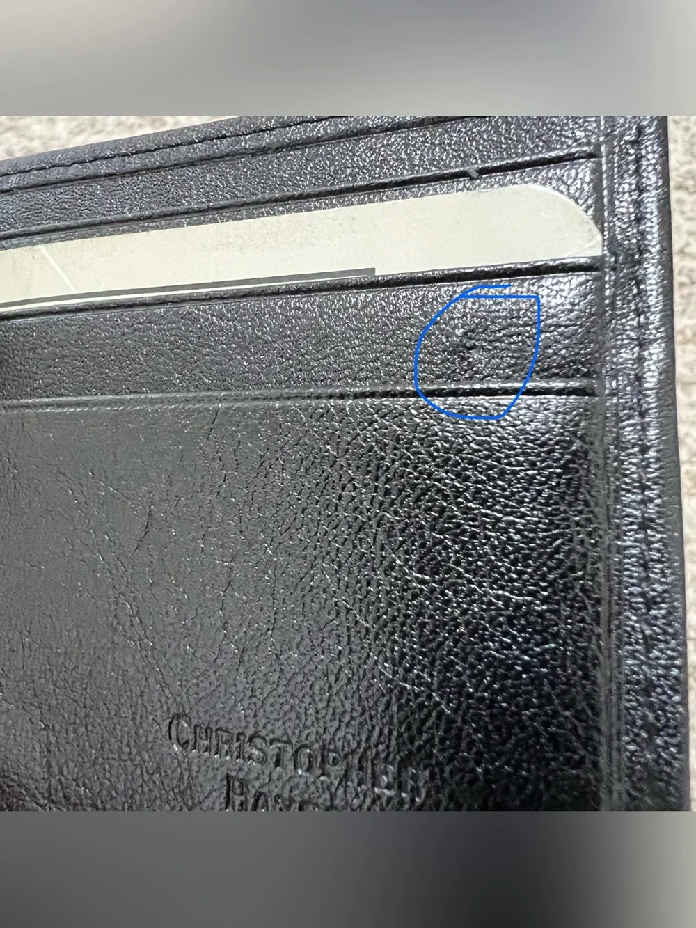 Christopher Hayes Men's Classic Black Leather Bifold Money Clip Wallet